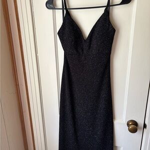 Premier Black Sparkle Midi Dress